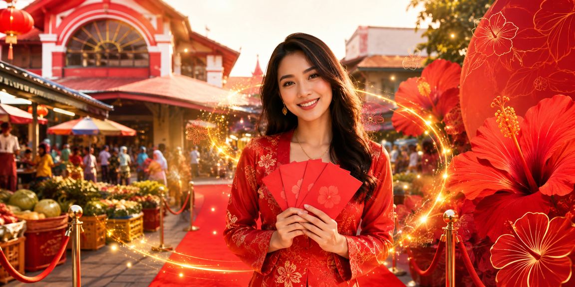Pemain loteri dari Kota Bharu memegang sampul merah semasa musim perayaan Tahun Baru Cina