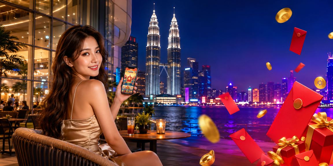 Pemain Malaysia dari Kuala Lumpur memegang sampul merah sambil menyemak nombor loteri dalam talian